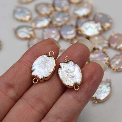 Gold Color Cooper Natural Real Freshwater Baroque Pearls Necklace Bracelet Jewelry Parts Component Fittings 50pcs/lot