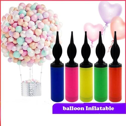 Mini Balloon Pump balloon accessories inflator hand push Air Pump Birthday Party Supplies portable Latex Balloons Pump