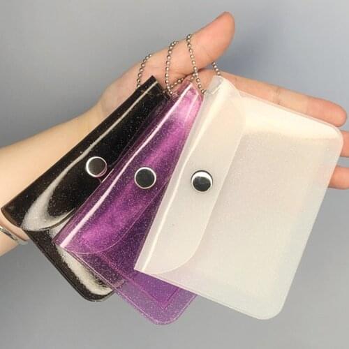 Fashion Transparent Credit Card Holder Wallet Waterproof Key Bag Photo Bag Organizer Case Id Card Holder Thin Coin Purse Unisex