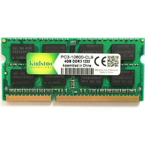 Kinlstuo original Laptop memory Ram for DDR3 4G 1333 4GB 2Rx8 1RX8 4GB DDR3 1333MHz PC3-10600S Free shipping