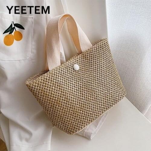 Hand-held Woven Bag 2021 New Spring Summer Womens Bags Fashion Beach Idyllic Straw Bag All-match Handbag Purses Handbags