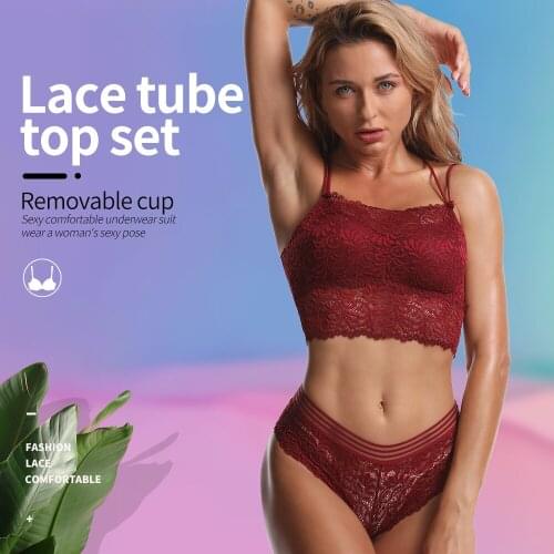 Transparent bra set sexy lingerie underwear set lenceria brassiere women push up lace bra female pitted bra and panty set