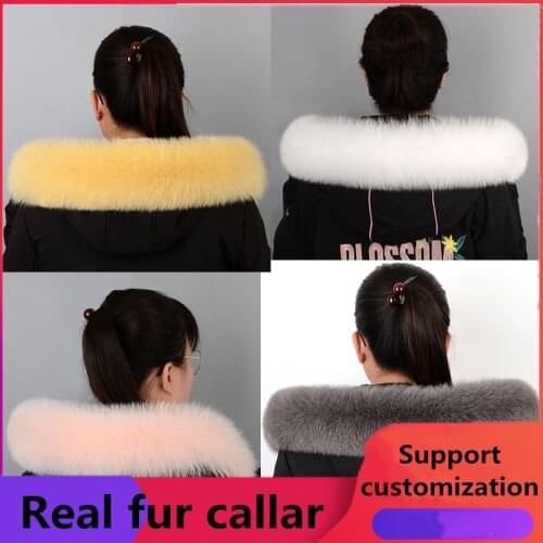 True fox collar 100% natural fox skin scarf multi color fox skin winter warm scarf mens and womens common coat accessories
