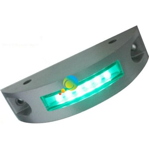 Steady mode green LED garden light high quality aluminum shell solar power road stud reflector