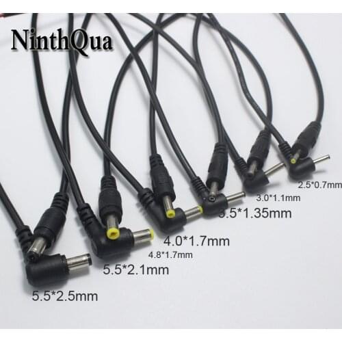 1pcs 5.5*2.5mm 2.5*2.1mm 4.8*1.7mm 4.0*1.7mm 3.5*1.35mm 2.5*0.7mm DC Power Plug with 30cm Cable Charging Connector