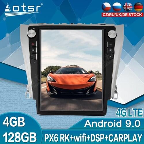 128GB GPS Navigaiton For Toyota Camry 2012 2013 - 2016 Car Radio DVD Video Player Multimedia Tesla Big Screen Head Unit Stereo