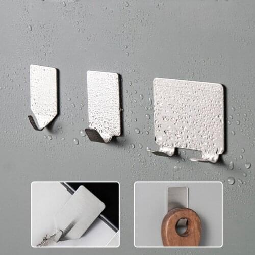 2PCS Hot 304 Stainless Steel Silver Holder Hook Hanger Men Shaving Shaver Rack Storage Hook Bathroom Accessories Multi Purpose