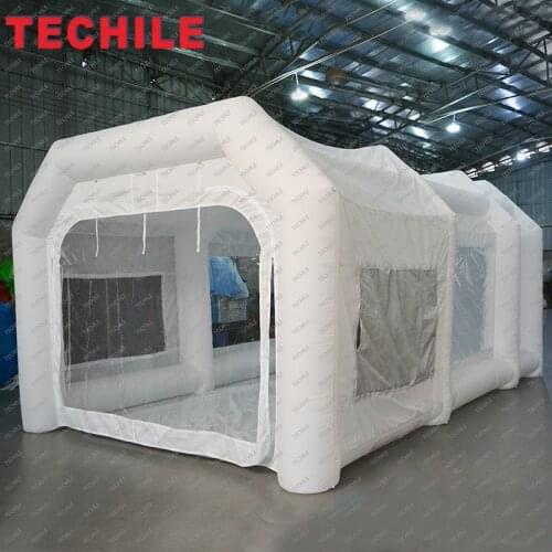 2021 new white Outdoor Inflatable Car Paint Spraying Room inflatable workstation car tent /inflatable paint booth