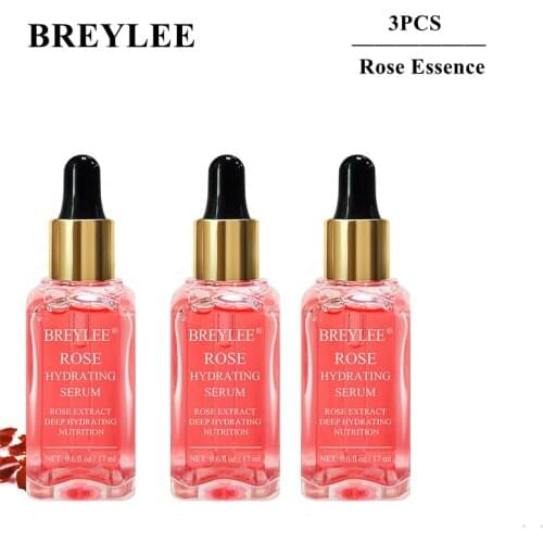 3PCS BREYLEE Rose NourishingSerum Face Facial Deep Hydrating Skin Care Oil-control Whitening Soothing Anti-aging Wrinkle Beauty