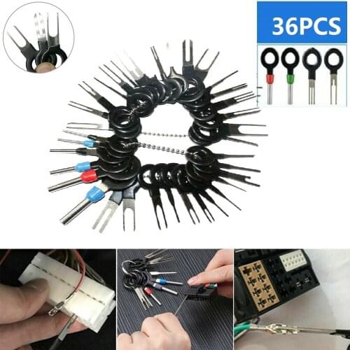 36PCS Terminal Ejector Kit Tools Wire Connector Extractor Automotive Terminal Wire Terminal Removal Tool Car Pin Kit