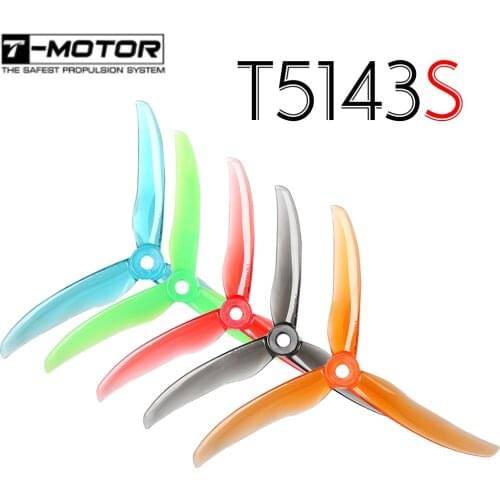 4Pairs T-motor T5143S 3-blade 5.1inch POPO Compatible Props 5mm Mounting Hole Propeller for RC Drone FPV Racing Spare Parts