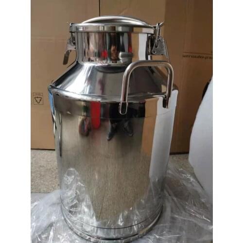 40liters SS304 Bucket Sanitary Milk Storage Tank Polished inside&outside Transportation Bucket
