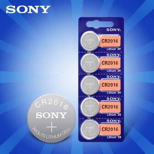 5Pcs FOR SONY CR2016 Button Batteries 3V CR 2016 LM2016 BR2016 DL2016 Cell Coin Lithium Battery For Watch Electronic Toy Remote