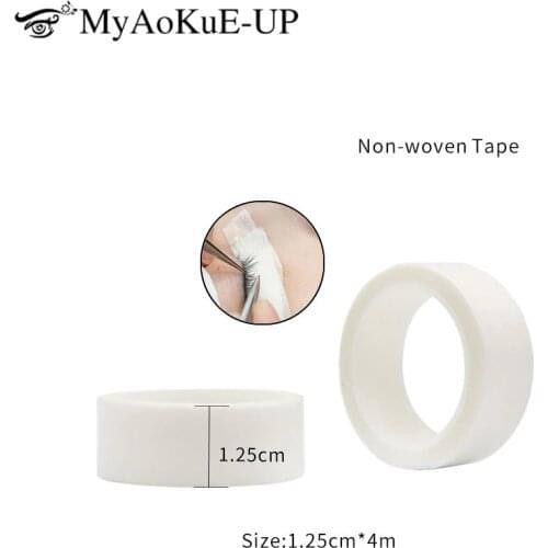 50pcs Lint Non-woven Wrap Tape Eyelash Extension High Quality Eye Pads White Tape Under Eye Pads 1.25cm * 4m Paper Medical Tape