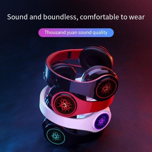B39 wireless headphones with led colorful headphone breathing lights and mic for wireless gaming headphone