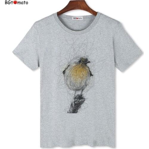 BGtomato 2019 New Fashion Brand T Shirt Global sales 3D Printed Birds t-shirts Men Summer Tops Tees Hip Hop Anime Male Tshirt