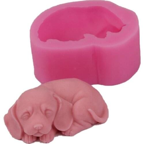 BH009 3D Dog Silicone Mold Craft Art Molds Diy Handmade Soap Cake Decorating Tools