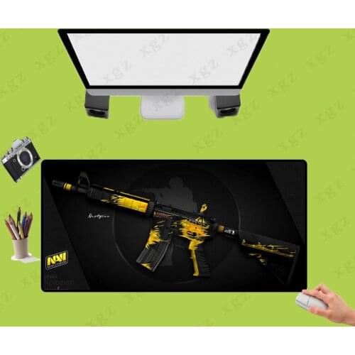 XGZ Large Size Gaming Keyboard Gun Washable Locking Edge Mouse Pad Mat for CS GO Gamer XXL Computer Mousepad Game for DOTA LOL