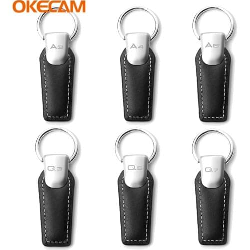 For Audi A3 A4 B6 B8 B7 B5 B9 A6 C5 C6 C7 C4 4F 8P 8V 8L Q3 Q5 Q7 100 80 S line Quattro Car Keychain Key Rings Key Fobs