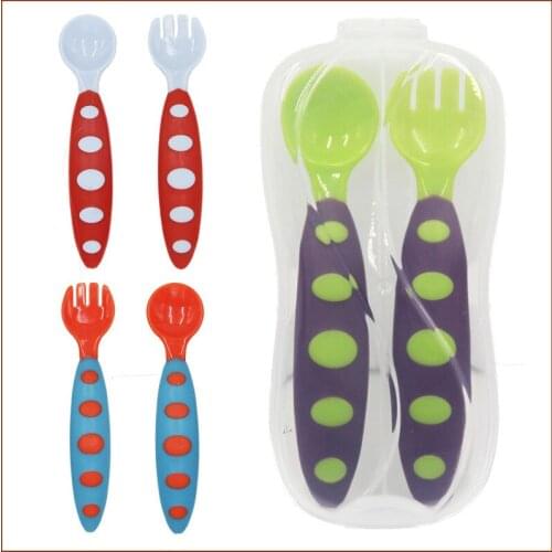 Baby Spoons Tableware Infant Children Soft Soup Fork Cochleare Baby Spoon Kitchen Utensils Kid Feeding Infant Spoon + Retail Box