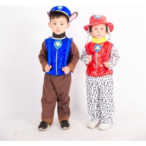 Paw Patrol Cosplay Clothing Children Costume Dog Rescue Archie Furry Performance Clothing Spot Animal Theme Party Dress Up Ball