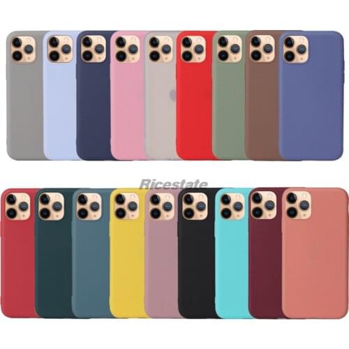 Matte Candy Color Silicone Case for iphone 12 2020 12mini 12 Pro 12 Pro Max X XR XS 11 Pro Max 6 7 8 Soft Protective Cover Case
