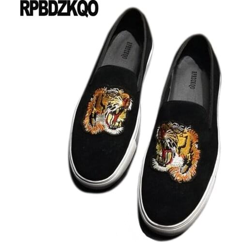 Casual Black Skate Spring And Autumn Comfort Embroidery Rubber 2021 Slip On Loafers Suede Leather Men Shoes British Style New