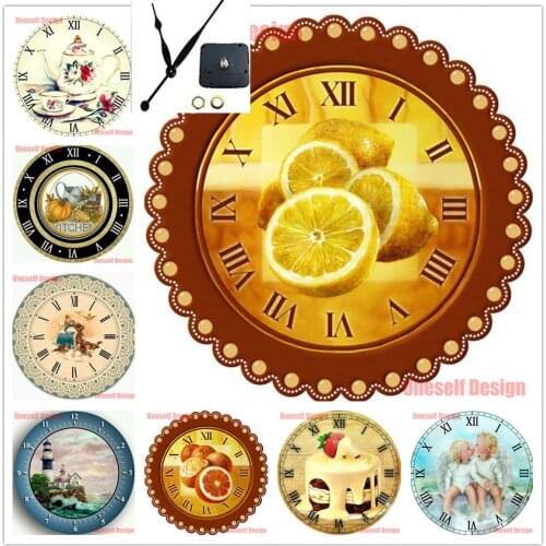 2020new style 5d diamond painting full set with clock fruit 5d diamond embroidery sale with clock christmas decorations for home