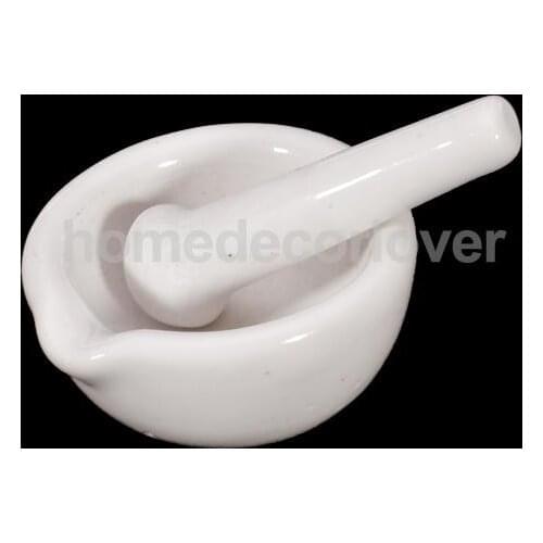 Set of 4pcs Ceramic Mortar and Pestle Kitchen Garlic Pugging Pot Pharmacy Bowl Herb Mills Grinder Gadget Cooking Tools