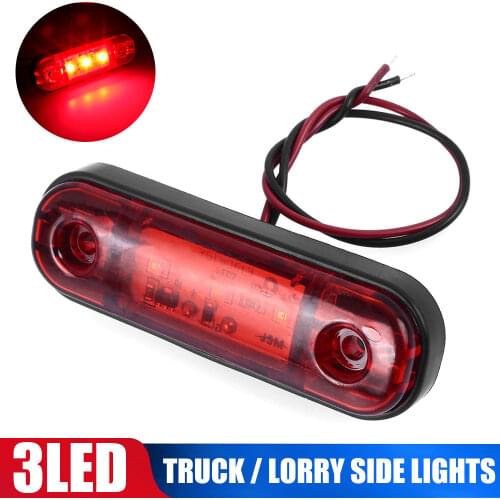 NEW DC10-30V 3 LED Marker Light Warning Light For Truck Trailer Camper RV Waterproof Red Car Pickup Lamp