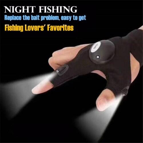 20p Outdoor Finger Lamp Running Gloves Fishing Magic Strap Night Riding Glove LED Flashlight Camping Hiking Lights Multipurpose
