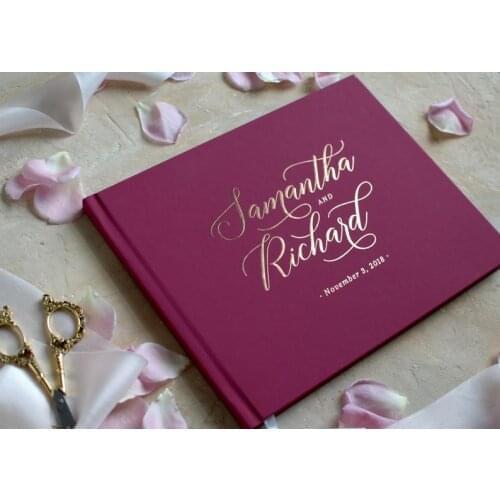 Personalize Burgundy Wedding Guest Book, Marsala Wedding Guestbook, customize Maroon wedding photo albums photobooth book