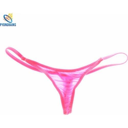 PYONGRAINS Men Sexy Personal Bikini G-string Thong Jocks Tanga Underwear Shorts Exotic T-back Brave Person Jockstrap Gay Sissy