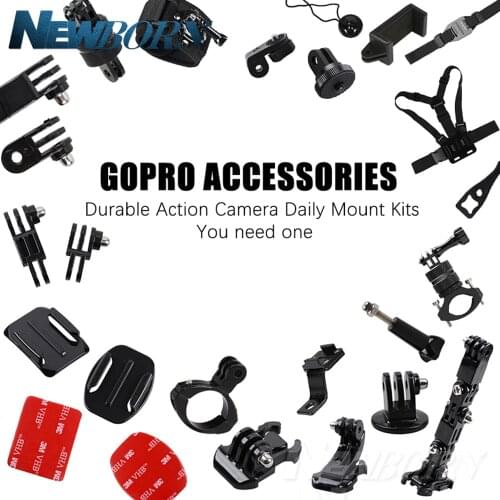 For GoPro 9 8 7 6 5 4 SJCAM Sj4000 EKEN H9 Xiaomi Yi 4K SONY DJI OSMO Chest Strap Flat Curved Base Head strap