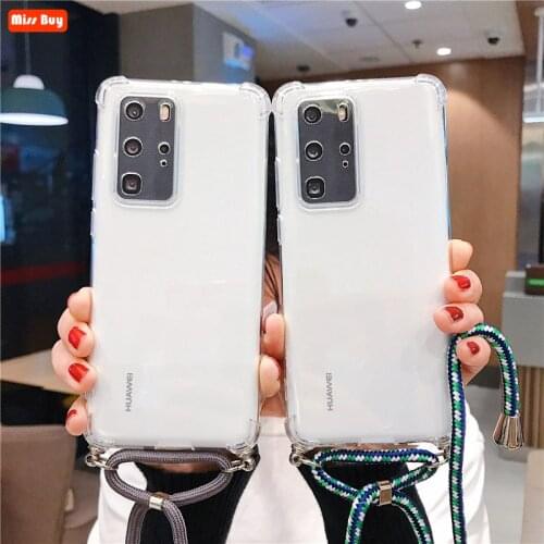 Transparent Lanyard Case For Xiaomi mi 10t Pro Case Carry Necklace Lanyard Clear Shockproof Cover For Xiaomi mi 10t Lite Fundas