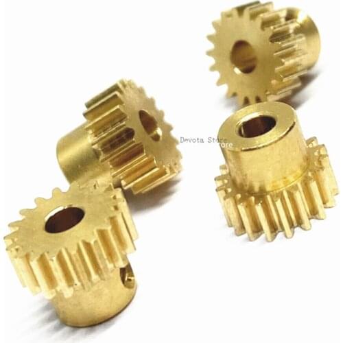 2PCS 0.4M 18T step gear 2MM 2.5MM Bore diameter copper gear 18 Teeth