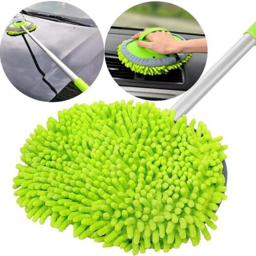 Car wash mop cleaning brush adjustable mop two telescopic Chenille Dust removal cleaning absorption adjustable car cares