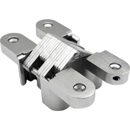 Stainless Steel Hidden Hinge 304 Silent Close Invisible Mounting Folding Door Hinge Door Furniture Hardware