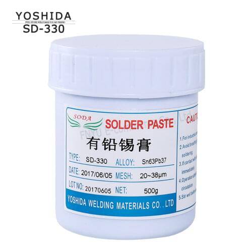 SD-330 Mobile phone repair Lead solder paste BGA special SMT No-clean solder paste Silver low temperature welding Flux 500G