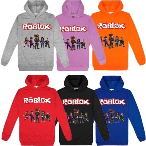 Robloxs Hooded Sweatshirts Children Hoodie Pullovers Cartoon Printed Streetwear Boy Jacket Unisex Kid Autumn Long Sleeve Tops
