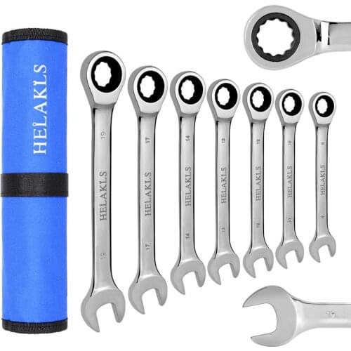 7 Piece 8-19MM Combination Wrench Multitool Ratchet Spanners Tool Key Set Wrenches Universal Wrench Tool Car Repair Tools