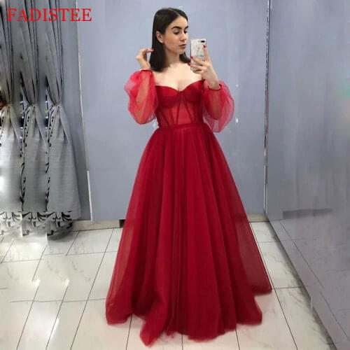 Prom Dresses Off Shoulder Long Sleeves Princess Party Dresses Vestido De Fiesta De Boda Платья для выпускного Suknie Wieczorowe