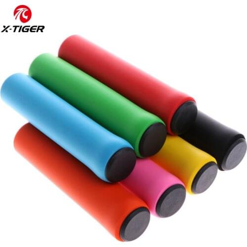 X-TIGER Bicycle Grips Silicone MTB Handlebar Grips Shock-absorbing Soft Mountain Bike Grips Ultraight Handle Bar Accessories
