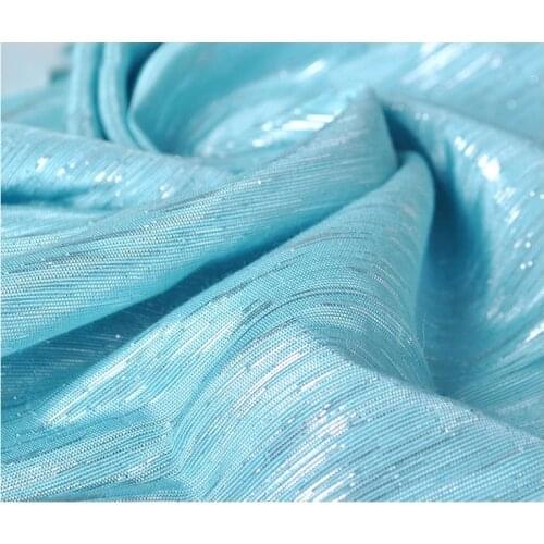 Bright Color Metallic Cotton Material Blingbling Gold And Silver Costume Garment Princess Dress Fabric 1 yard