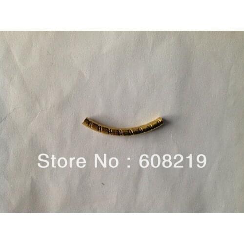 Jewelry findings Raw Brass matel spacer tube beads carved tube beads tube Bar connector 5*45*0.4mm