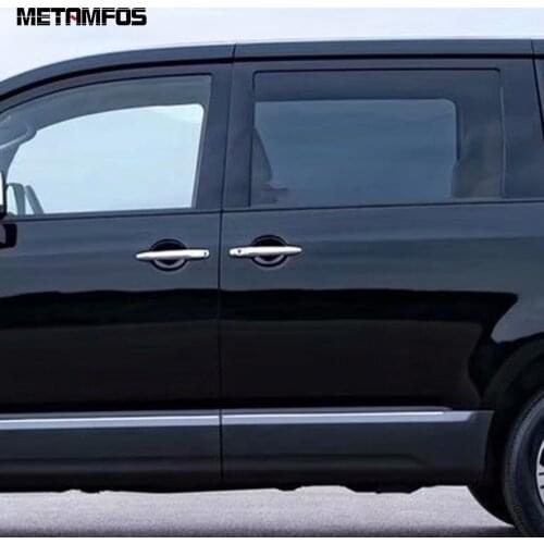 For Mitsubishi Delica 2020 2021 Chrome Door Handle Catch Cover Molding Trim Protection Cap Exterior Accessories Car Styling