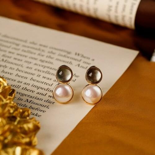 SA SILVERAGE Fine Jewelry Pearl Simple Earrings Women 2020 New Long Earring 925 Sterling Silver Drop Jade Earrings for Women