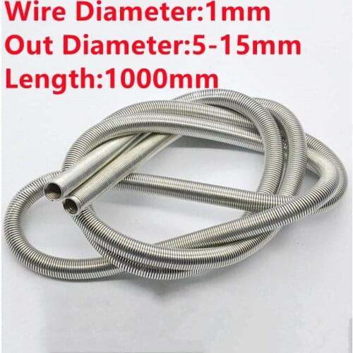 1PCS,Custom Stainless Steel Compression Spring Thin Long Extension Spring,1mm Wire Diameter*(5-12)mm Out Diamter*1000mm Length