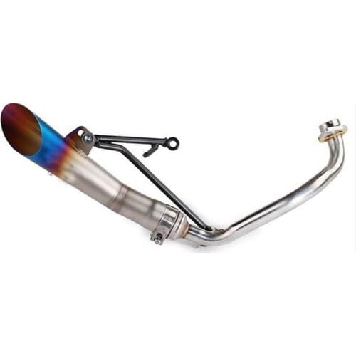 125CC 150cc Motorcycle Modified Scooter Stainless Steel Laser Muffler Motorbike Full System Exhaust Pipe For GY6125 GY6150