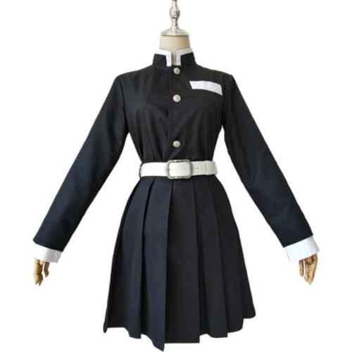 2019 Demon Slayer Kimetsu no Yaiba Tsuyuri Kanawo Team Uniform Tops Dress Outfit Anime Cosplay Costumes